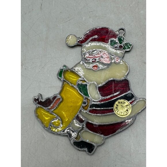 Vintage Handcrafted Metal & Resin Christmas Ornaments Santa & Tree Set READ - Picture 5 of 7